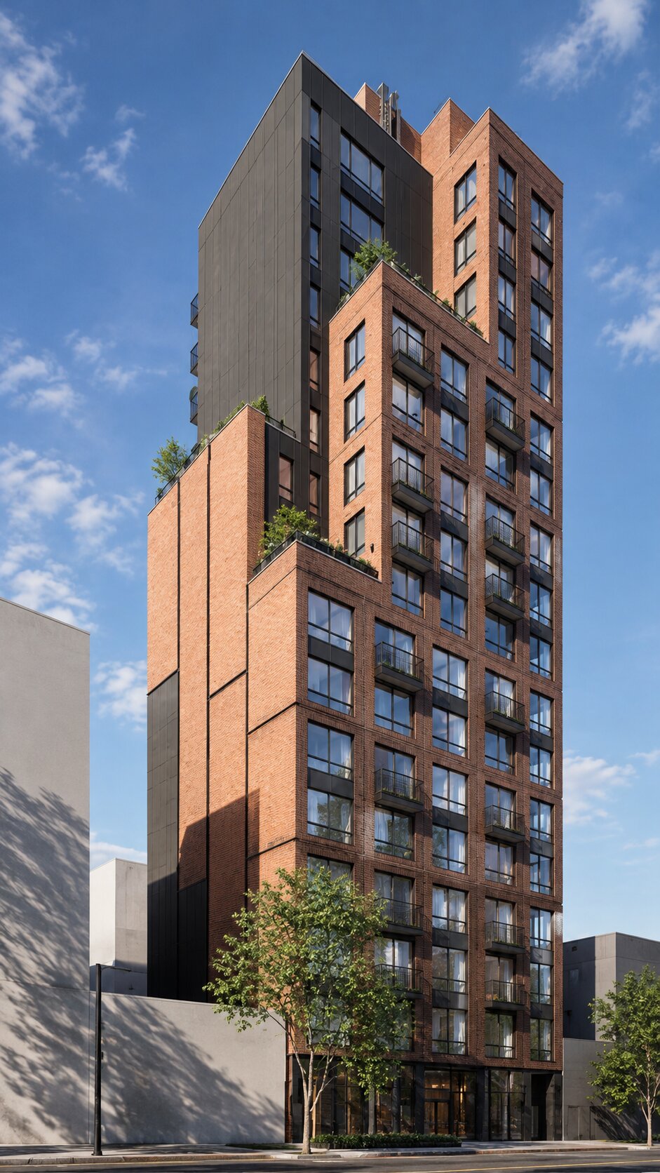 rchitectural visualization of a contemporary mixed-income residential
